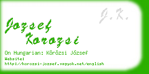 jozsef korozsi business card