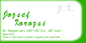 jozsef korozsi business card